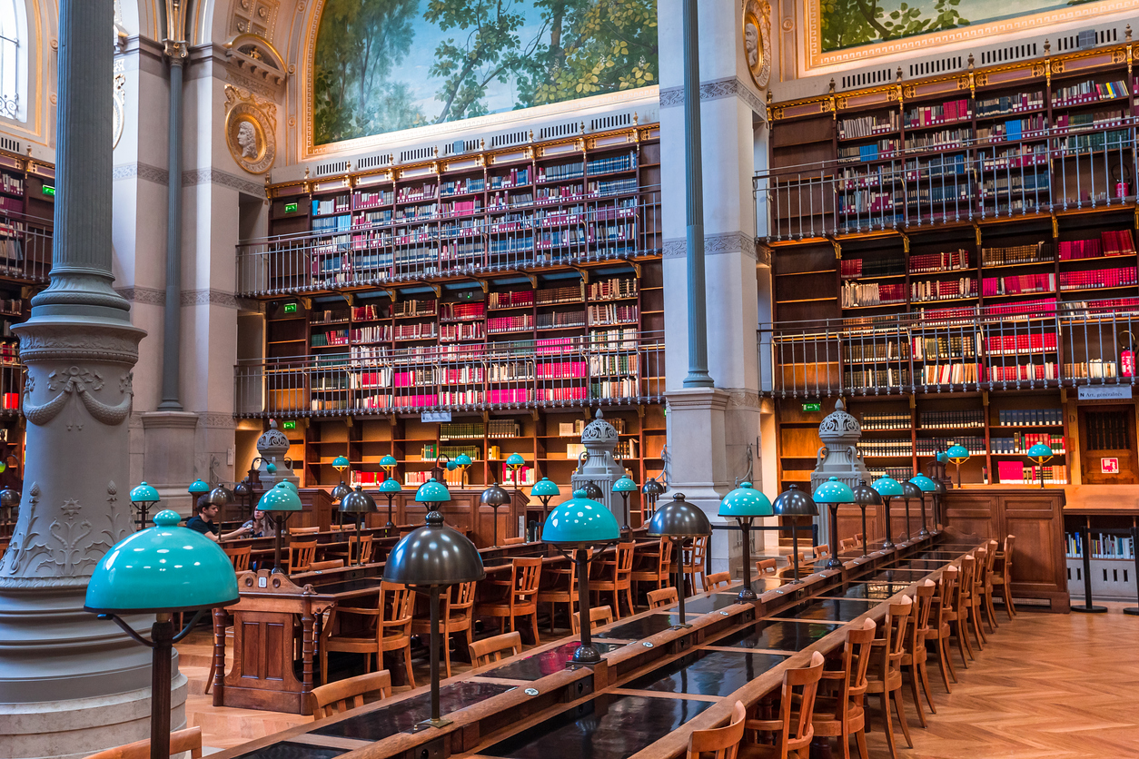 interior of a library reading room