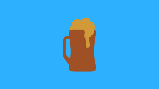 illustration of mug of beer with foam