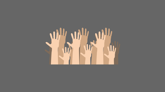 illustration of arms waving