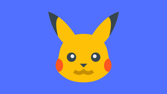 Pikachu on blue background